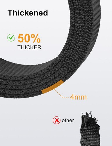 JUKMO Ratchet Belt for For Waist 20"-40" (Length 47"), Black - Picture 4 of 9