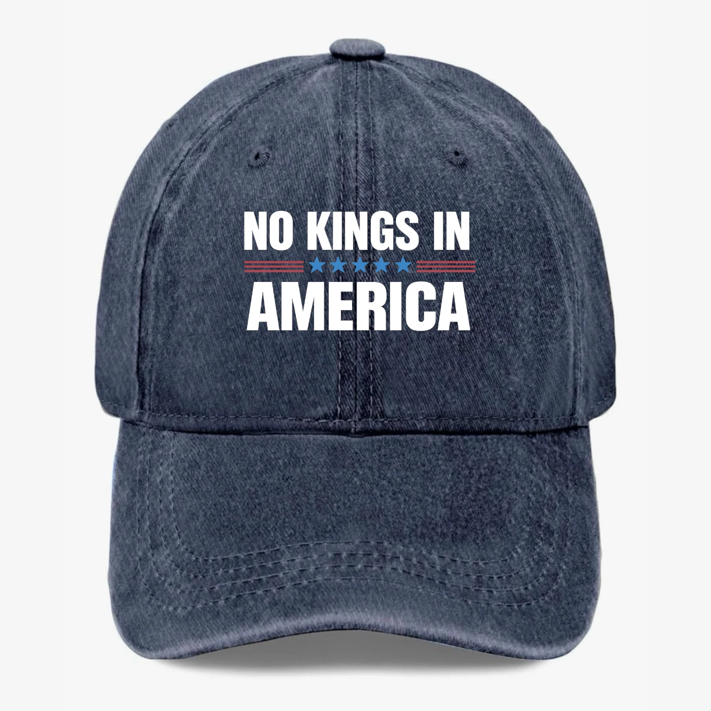 No Kings in America Hat Patriotic USA Democracy Statement Cap