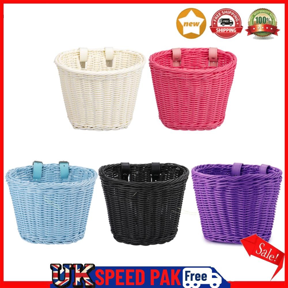Rattan Bike Basket Multifunction Hand Woven Bike Basket Vintage