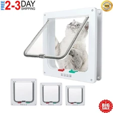 Extra Large Cat Door 11"x9.8" Weatherproof Flap | Pet Door for Interior/Exterior