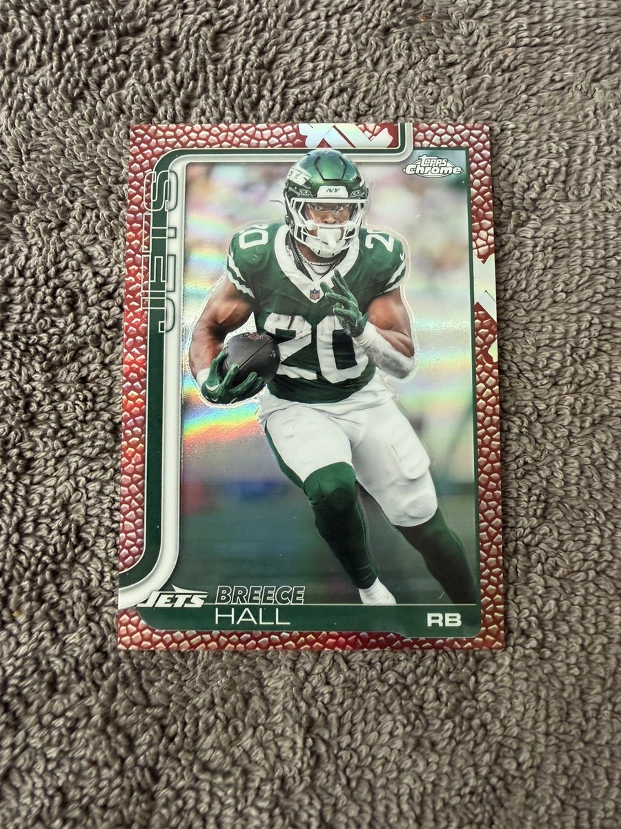 2025 Topps Chrome Football Breece Hall Leather Refractor #238 NY