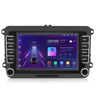 1+32G Autoradio Android 15 Für VW GOLF 5 6 Touran Polo 6R GPS Navi SWC BT