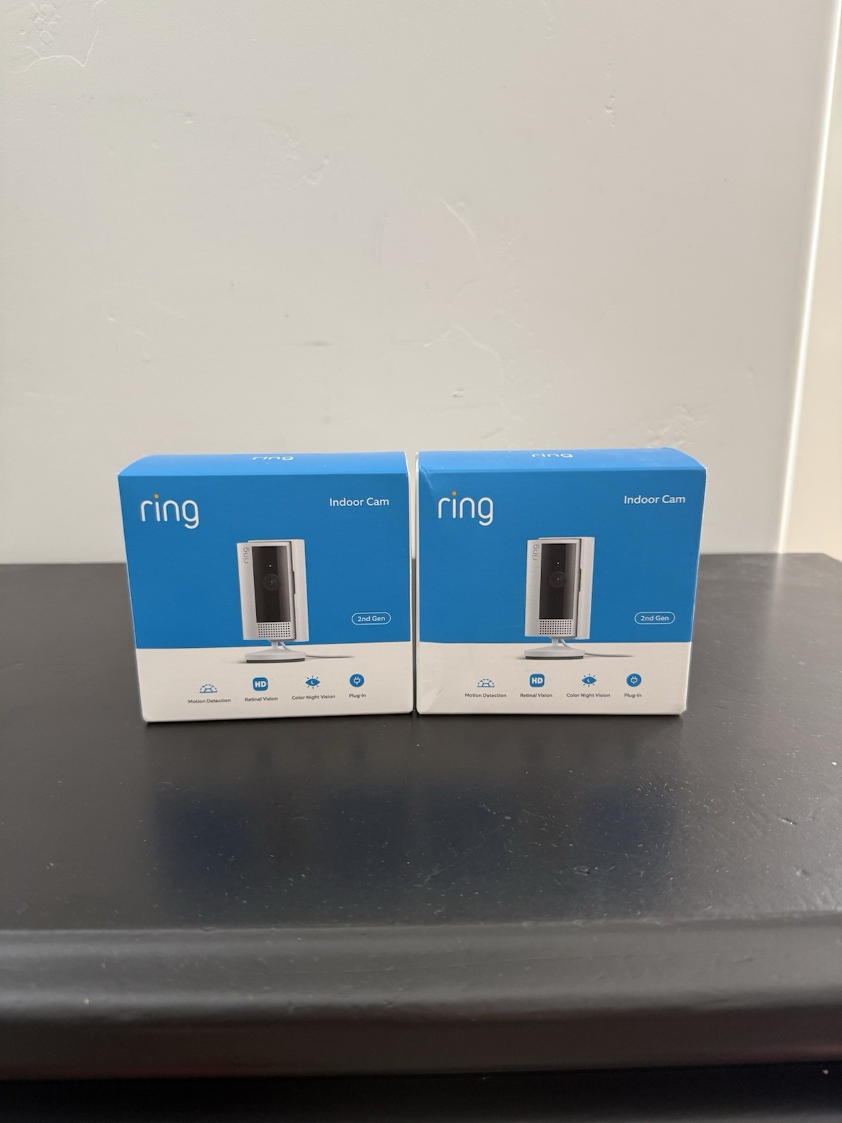 Ring Indoor Cam 2nd Gen 1080p HD Security Camera White 2 Pack NEW