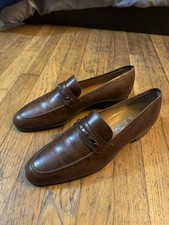 Men’s Brown Gucci Loafers 43.5 M 10.5 US Made In Italy EUC