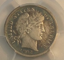 1892-o Barber dime Pcgs Xf details books for $100