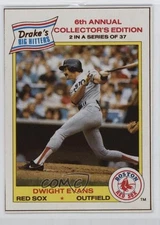 1986 Drake's Big Hitters Food Issue Dwight Evans #2