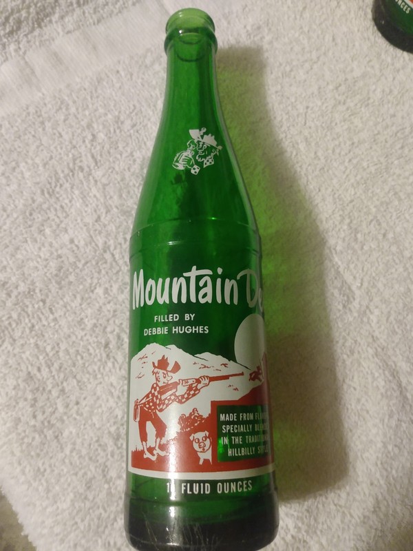 Mountain Dew Hillbilly Names ACL Soda Bottle 10 oz  Filled By Cathy Hughes #29