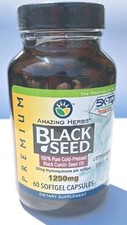 Softgels Premium Black Seed Oil 1250mg 60 Count Amazing Herbs ORIGINAL from USA