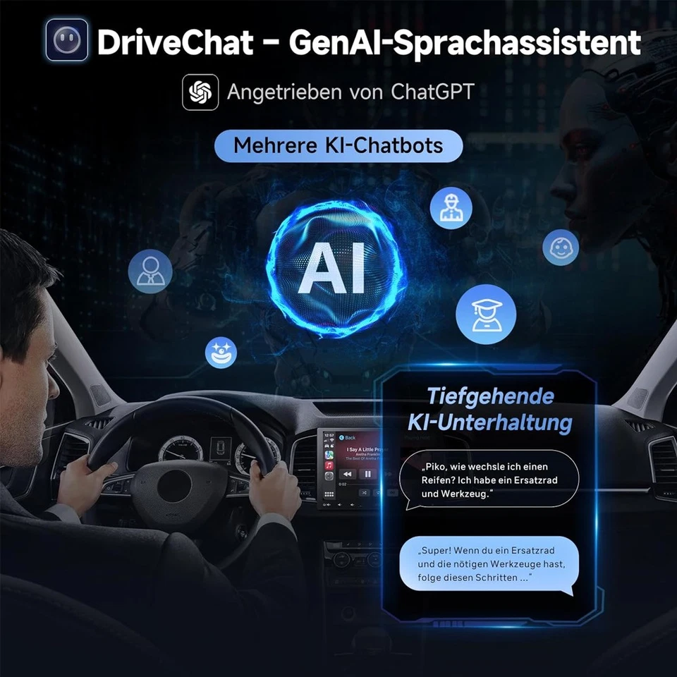 ATOTO 10.1 Zoll Autoradio 1 DIN Android GPS NAVI Wireless CarPlay &Android Auto - Bild 2 von 4