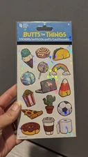 Butts On Things - Prism And Glossy Sticker Pack - 4 Sheets 