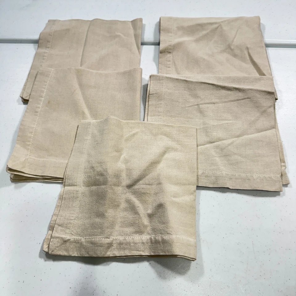williams sonoma napkin set 5 beige tan linen blend portugal - Image 2 of 4
