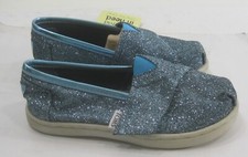 TOMS 340514 GLITTLER BLUE CLASSIC ROUND TOE TODDLER  size 9 T