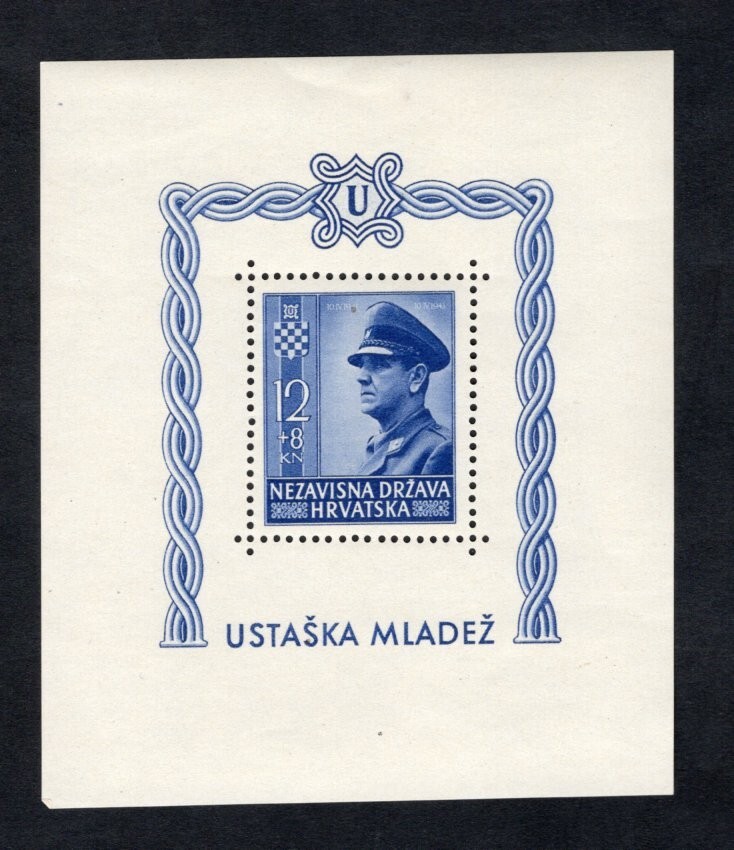 Croatia 1943 block of stamp Mi#bl. 4A START10%ONLY MH CV=42$