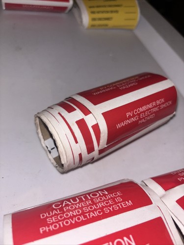 Huge Lot RED Warning Photovoltaic Power Source And More Labels Over 300 NEW - Picture 6 of 11