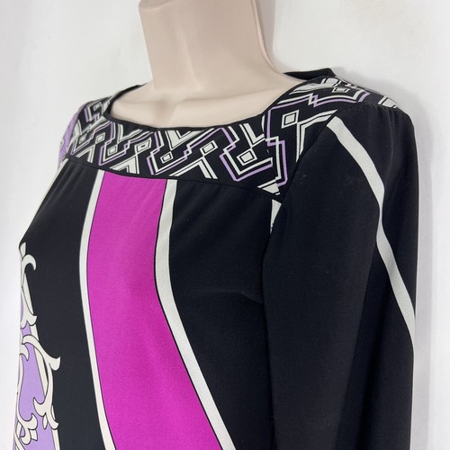 Donna Morgan Shift Dress Womens Size 4 Short Sleeve Above Knee Lightweight Tunic - Picture 4 of 10