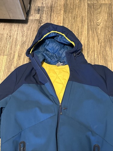 Champion Mens Jacket XL Teal Blue Hooded Quilted Lining Full Front Zipper Cinch - Picture 6 of 18