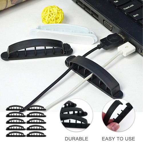 10 Pcs Multifunktionales Kabelfixiergerät Ladedrahthalter Für Schreibtisch - Photo 9/12