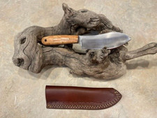Super Sweet caper / hunting knife High Carbon Steel w/blonde wood handle