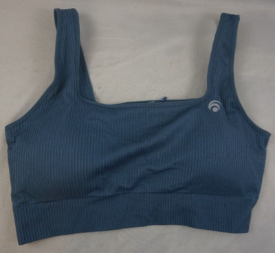 Ocean's Apart Women's Sydney Bra XXL Stormy Blue Ribbed Seamless Free Shipping