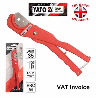 Yato PVC Pipe Cutter Diameter 35 mm Quality Blade Aluminium Steel YT-2230