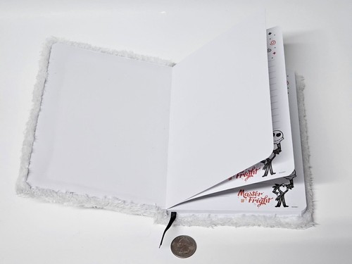 Disney Nightmare Before Christmas Jack Skellington White Furry Journal Notebook - Picture 4 of 10