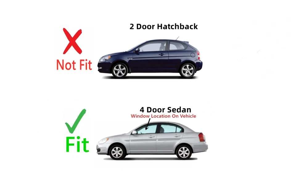 Fits 2006-2011 Hyundai Accent 4D Sedan Driver Side Left Front Door Glass Window Foto 3 de 4