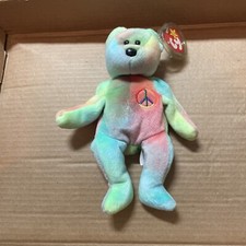 TY Beanie Baby - PEACE the Ty-Dyed Bear 8.5 inch 