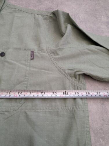 Simms Shirt Mens Extra Large Green Cutbank Chambray Fishing Field Outdoor Top XL - Picture 4 of 10