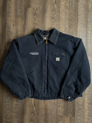 Vintage Navy Blanket Lined Carhartt Detroit Jacket | eBay