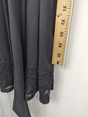Adrianna Papell Women's Black Evening Dress Lace Knee Length Cocktail Size L - Picture 12 of 13