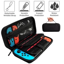 Carrying Case for Nintendo Switch with 20 Game Cartridge Holders Black Xmas Gift
