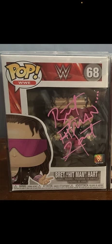 Bret Hart WWE Autographed Funko Pop