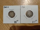 Two preserved U.S. collectible dimes, 1910 and 1909
