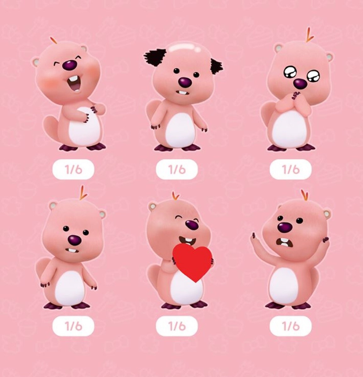 韓国 ポロロ ZANMANG LOOPY フィギュア 10個セット 未開封 Pororo Zanmang Loopy 6-Type Mini Figure Full Set 6pcs Toy