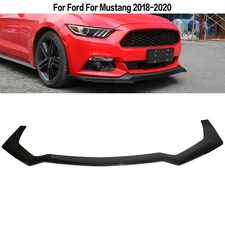 For 2018-2020 Ford Mustang Black GT Style Front Splitter Body Kit Spoiler Lip