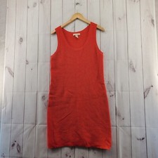 Banana Republic Dress Large A Line Textured Knit Sleeveless Knee Length Red