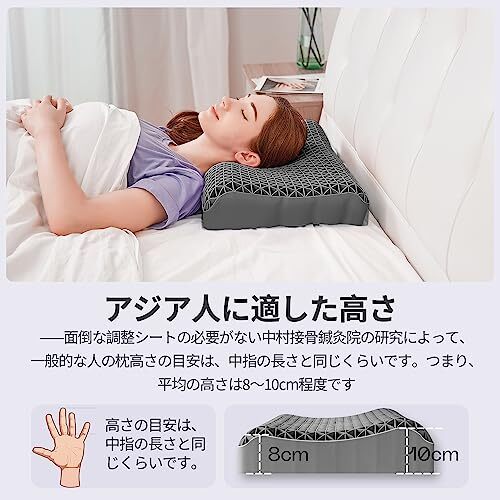 Dafeel Zero Gravity Gel Pillow High Resilience Fully WashableHeight 8