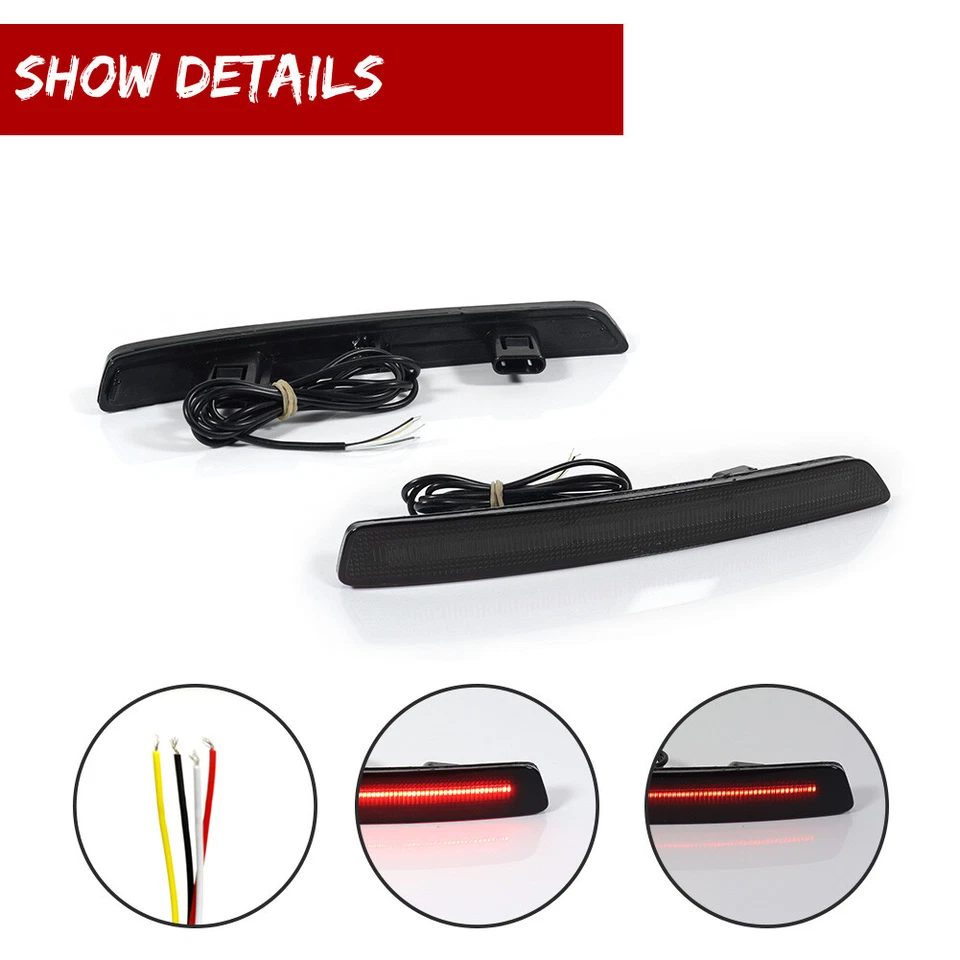 Luces antiniebla traseras de freno con señal de giro LED secuencial ahumadas para Acura TL 2012-2014 Foto 4 de 4