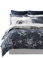 Ralph Lauren Home Eva 3-PC Duvet Cover Set Full/Queen Reversible Navy Multi 385