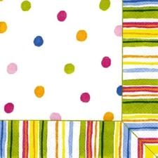 Boston International - Smart Dots White Cocktail Napkins - C392890