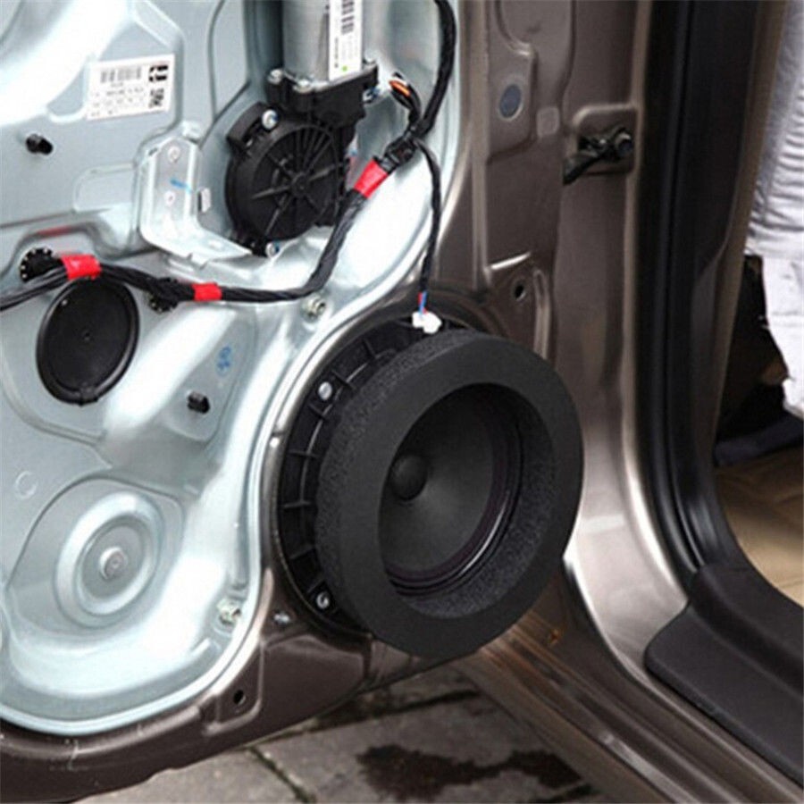 Car Door Speaker Bass Soundproof Rubber Foam Rings Auto Noise