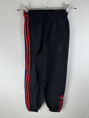 Adidas Damen Windhose Schwarz XXS Sporthose Reißverschluss Seitentaschen Trainingshose