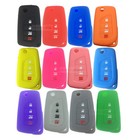 Fit TOYOTA Camry RAV4 Corolla 4 Button Remote Smart Key Fob Cover Silicone Case 