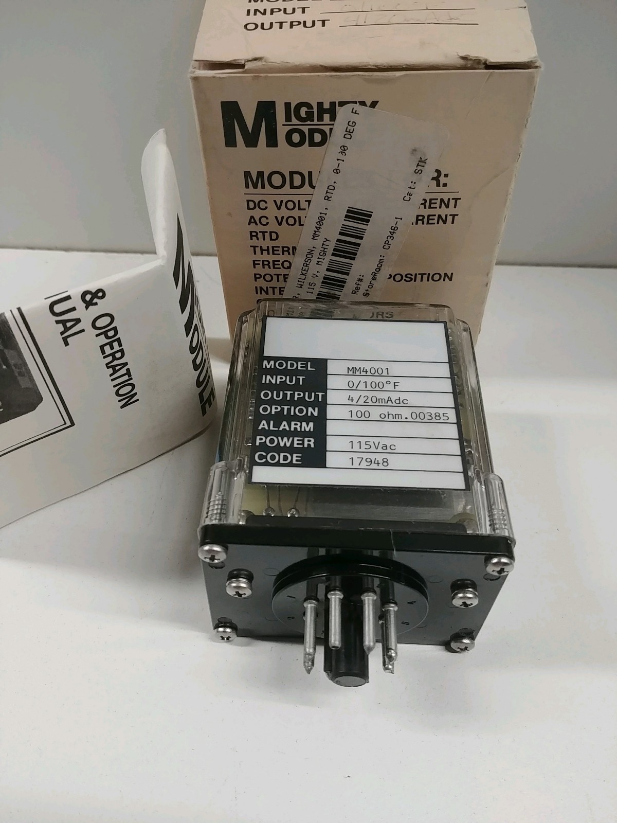 NEW OLD STOCK! WILKERSON MIGHTY MODULE RTD INPUT TO DC TRANSMITTER MM4001