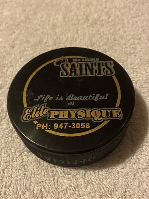 San Angelo Saints Central Hockey League (CHL) Official Hockey Puck