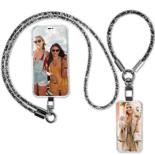 Crystal Rhinestone Phone Lanyard Wrist Strap Neck Lanyard Bling Wristlet Strap