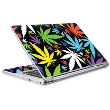 Skins for Acer Chromebook R-13 Decals wrap Colorful Weed Leaves Leaf