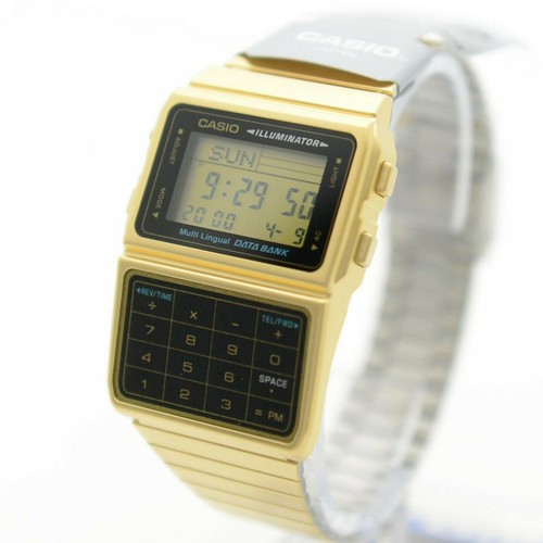 Casio DBC-611G-1D Databank Calculator Orologio digitale in acciaio... - Foto 9 di 11