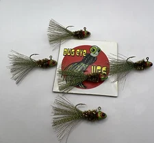 5 Hand Tied 1/32 Oz Crappie, Bream, Perch, Walleye Jigs
