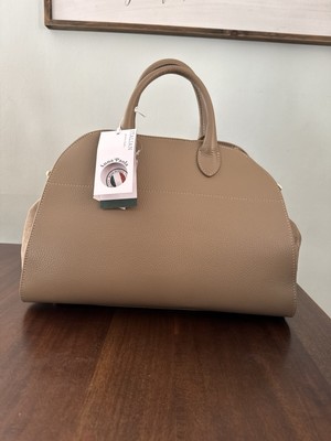 Anna Paola Italian Leather Handbag ''The Row Margaux Dupe'' Viral NWT Commuter Bag